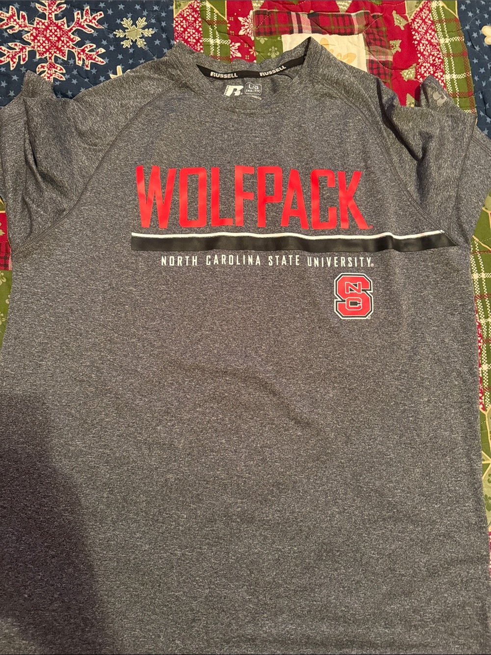Russell Athletic Gray Wolfpack NC State Graphic Tee